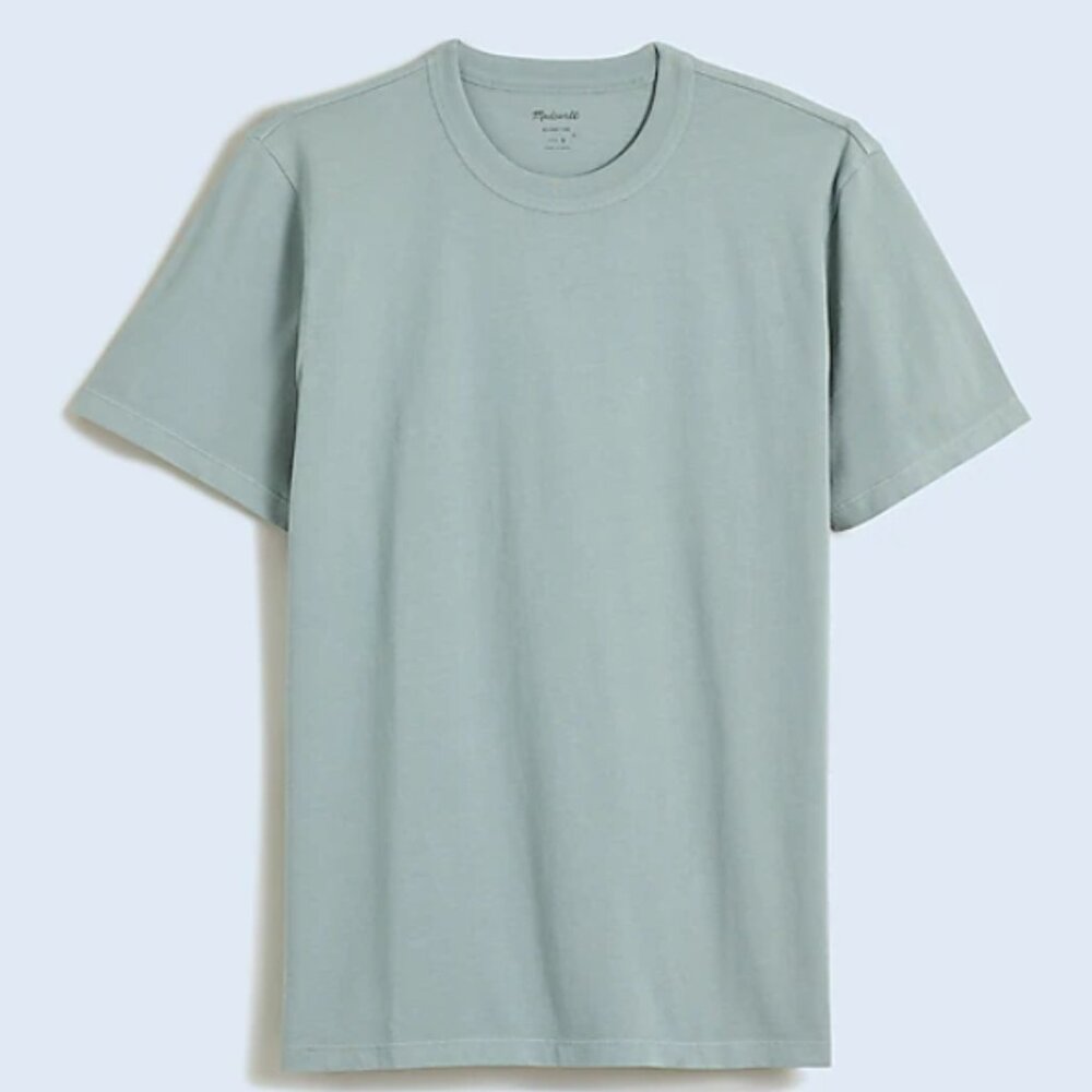 Madewell -|Garment-Dyed Allday Crewneck Tee - Porous Grey - L